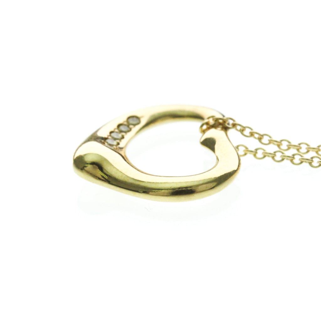Tiffany Open Heart · 18K Yellow Gold · Diamond