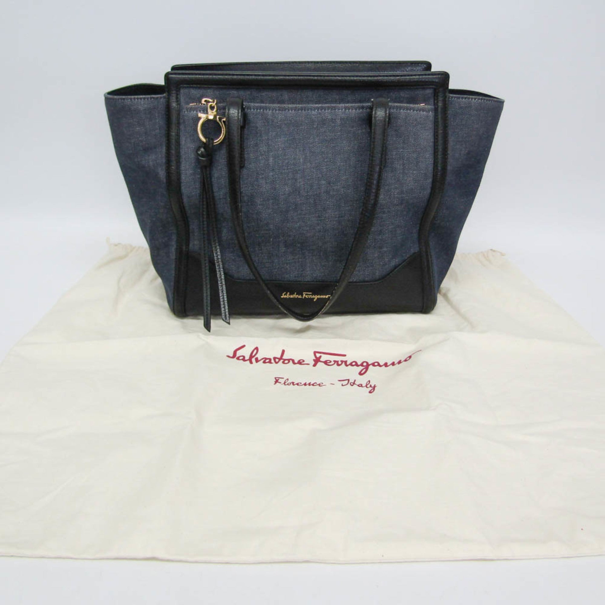 Salvatore Ferragamo Gancini · Denim Tote