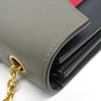 Celine Chain Flap · Tricolor Leather