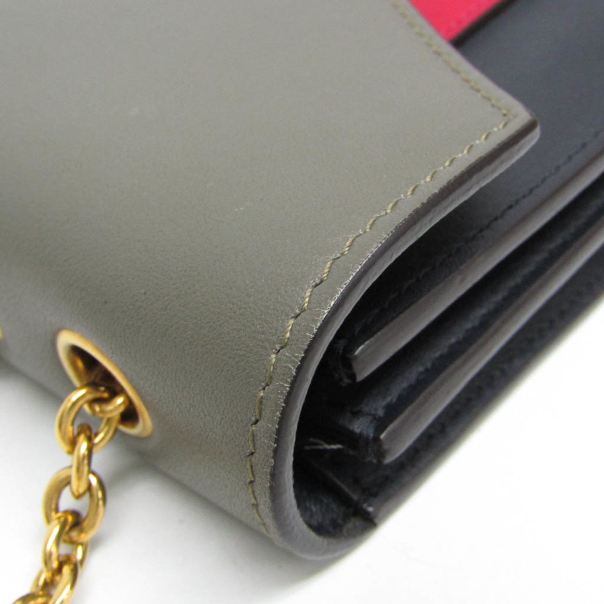 Celine Chain Flap · Tricolor Leather