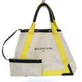 Balenciaga Navy Cabas · Striped Canvas