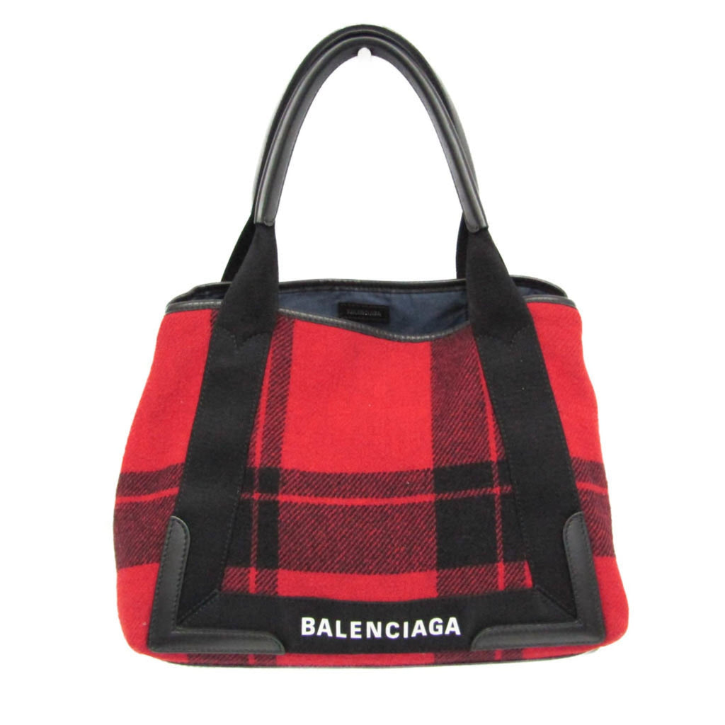 Balenciaga Navy Cabas S · Wool Felt