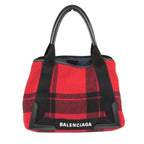 Balenciaga Navy Cabas S · Wool Felt