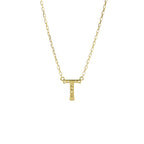 AHKAH Initial · T Diamond · 18K Yellow Gold