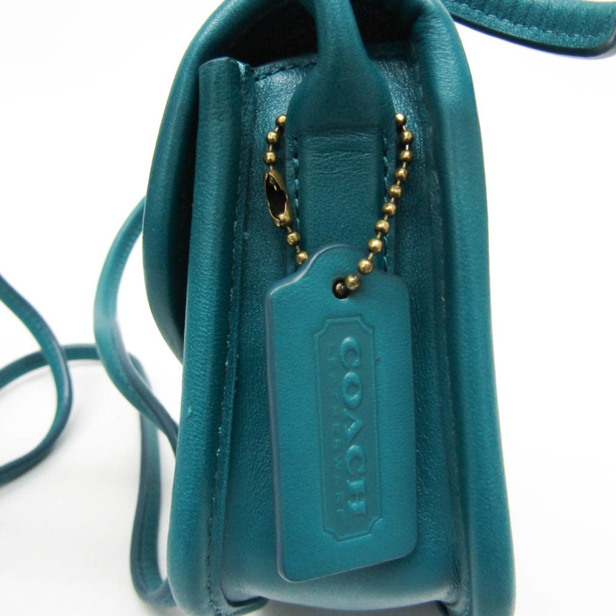 Coach Turn Lock · Leather Shoulder Bag