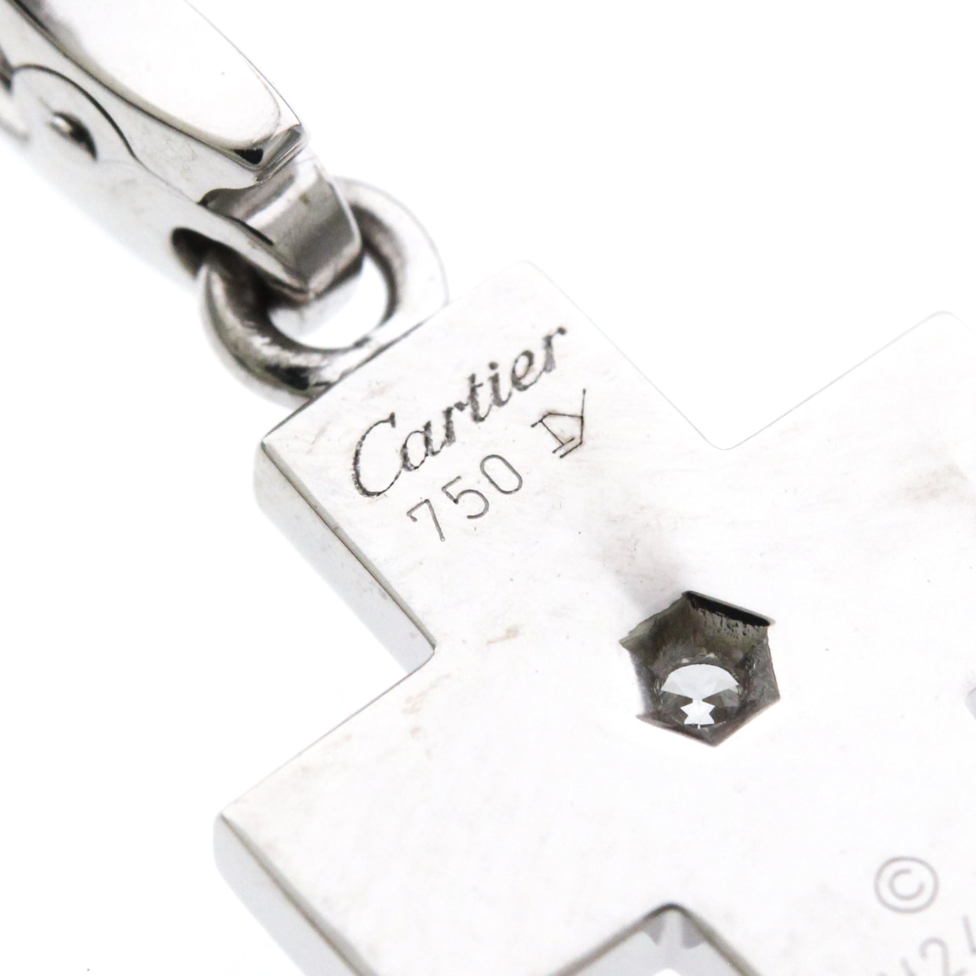 Cartier Cross · 18K White Gold · Diamond