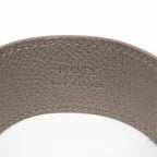Hermès Pavane · Étoupe Leather Bangle
