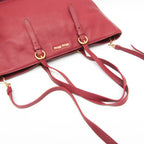 Miu Miu Leather Tote · Rubino