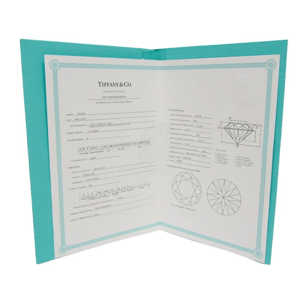 Tiffany Classic Solitaire · Platinum · Diamond