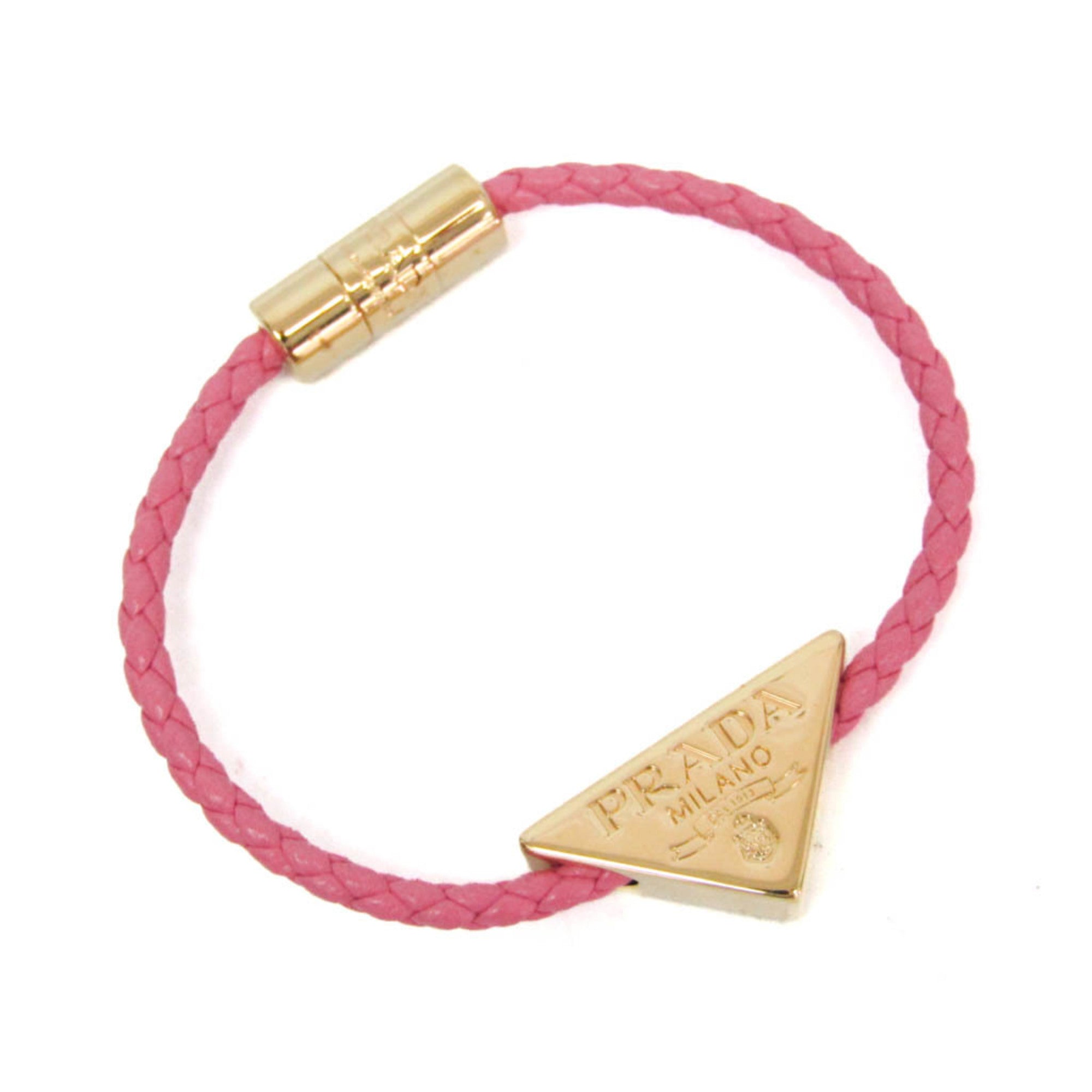 Prada Nappa Triangle · Leather Bangle
