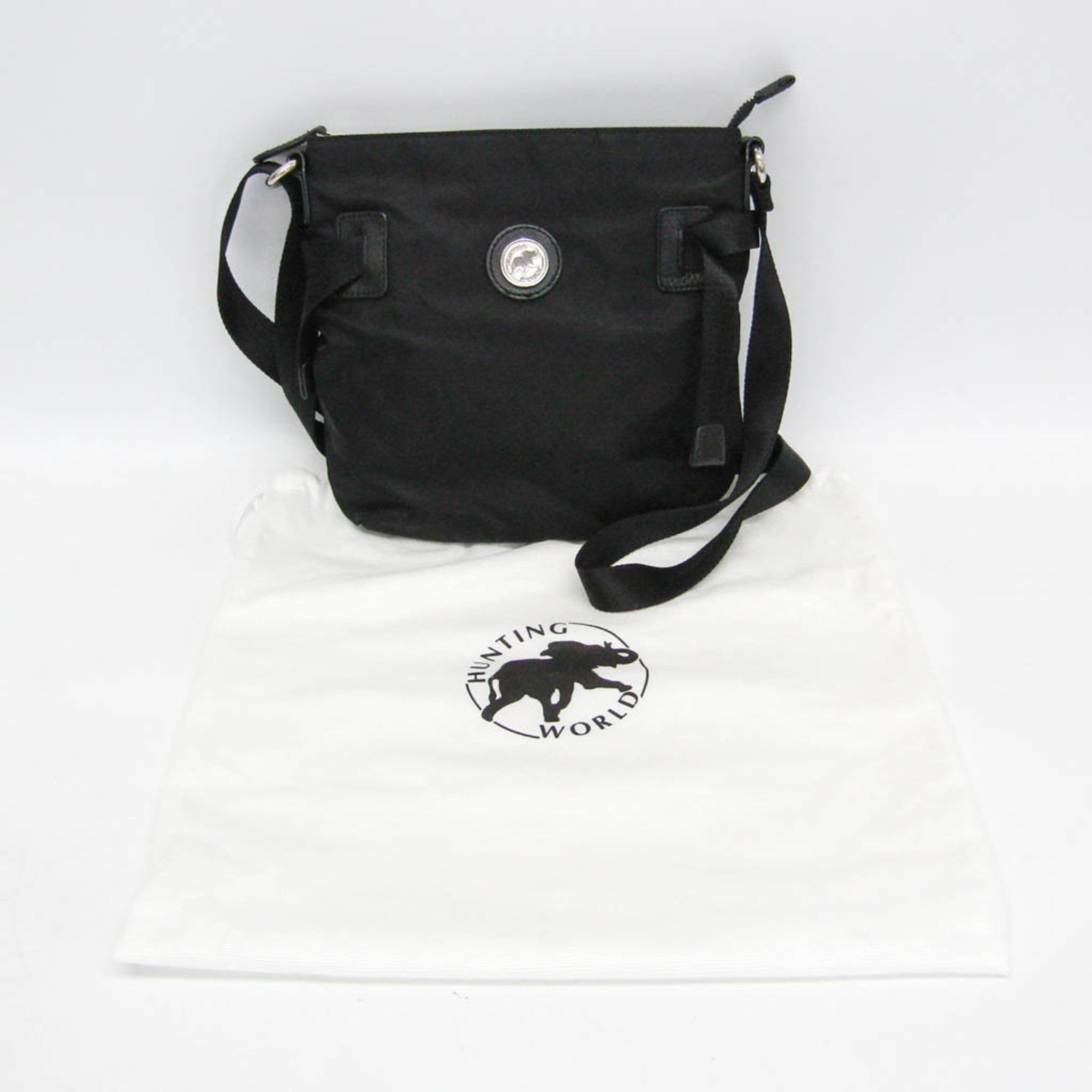 Hunting World · Nylon & Leather Shoulder Bag