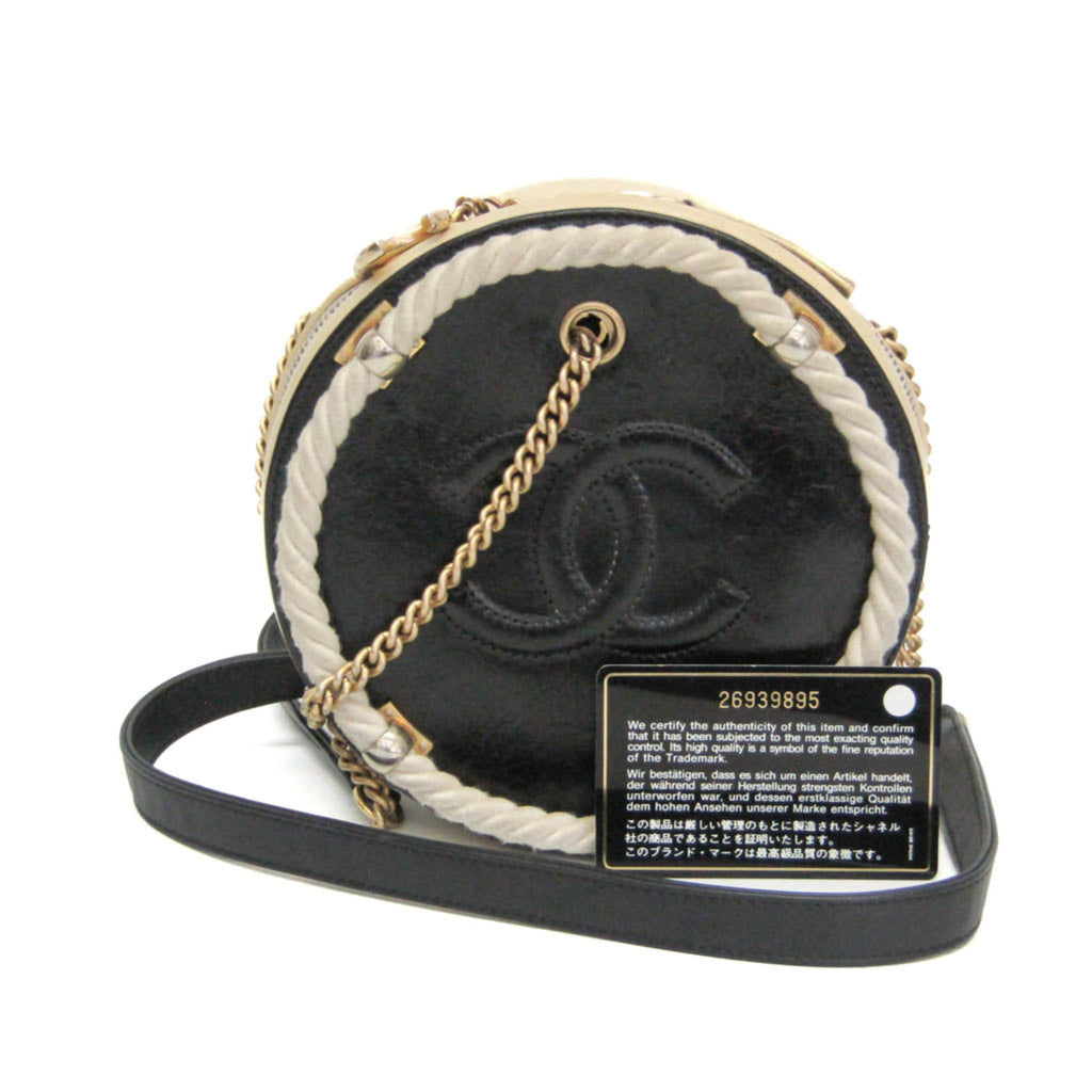 Chanel Coco Mark · Round Chain · Leather