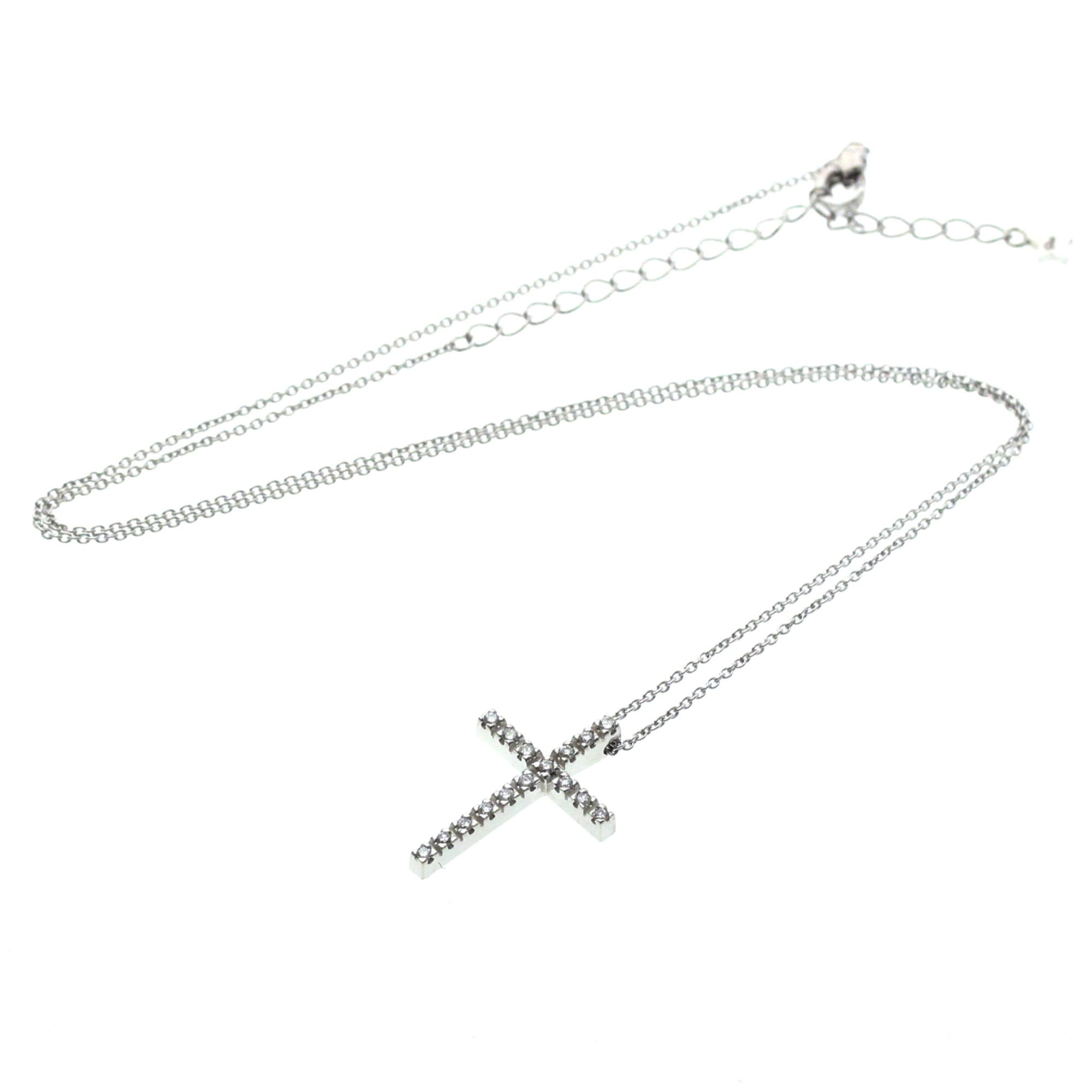 Star Jewelry Diamond Cross · 18K White Gold