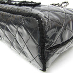 Chanel Patent Toile · Chain Tote