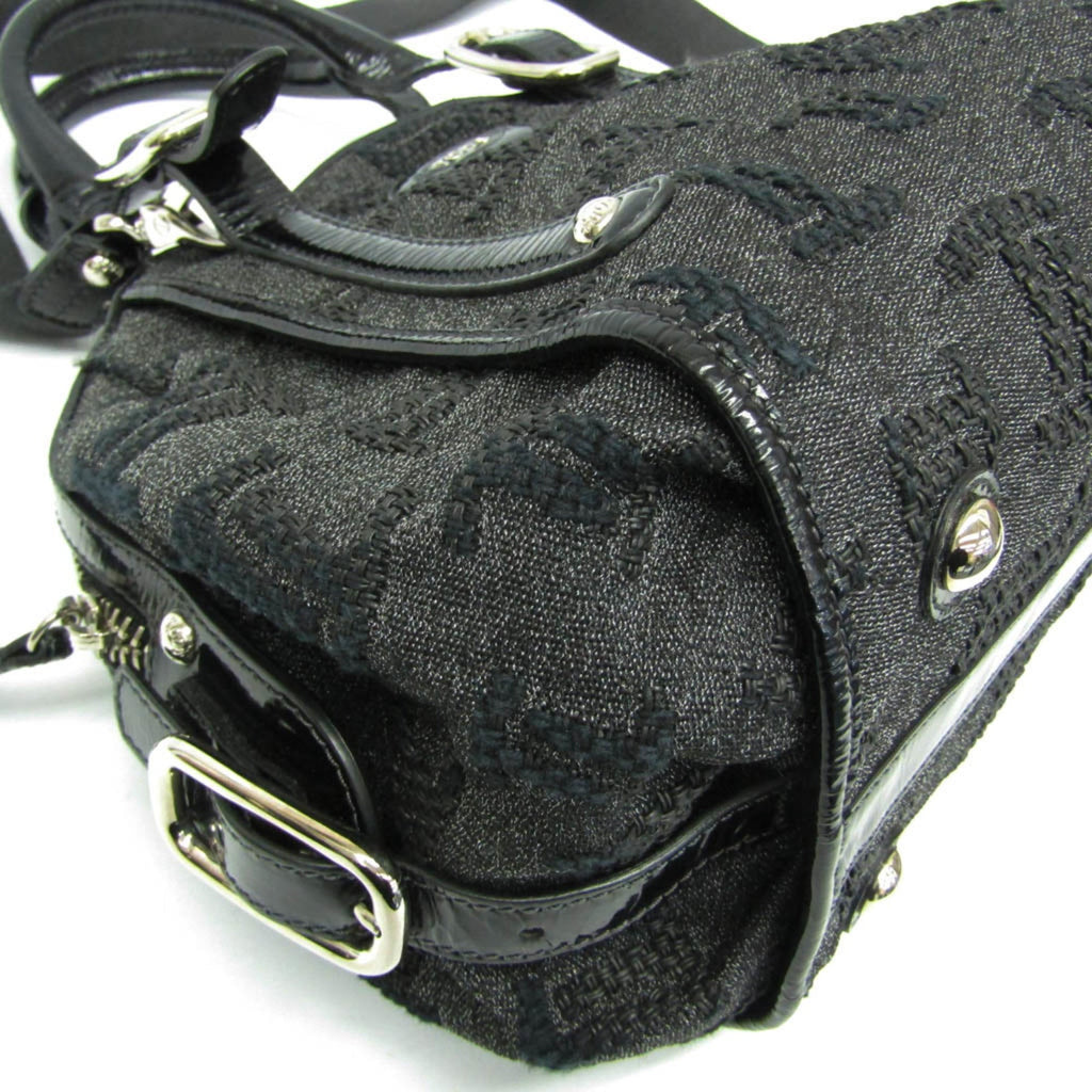Tod's Small Boston · Canvas & Patent Leather