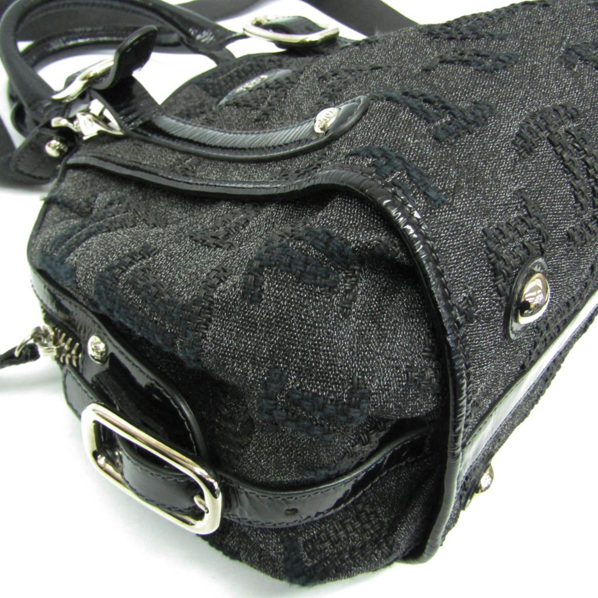 Tod's Small Boston · Canvas & Patent Leather