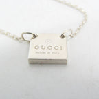 Gucci Square Plate · Sterling Silver Pendant