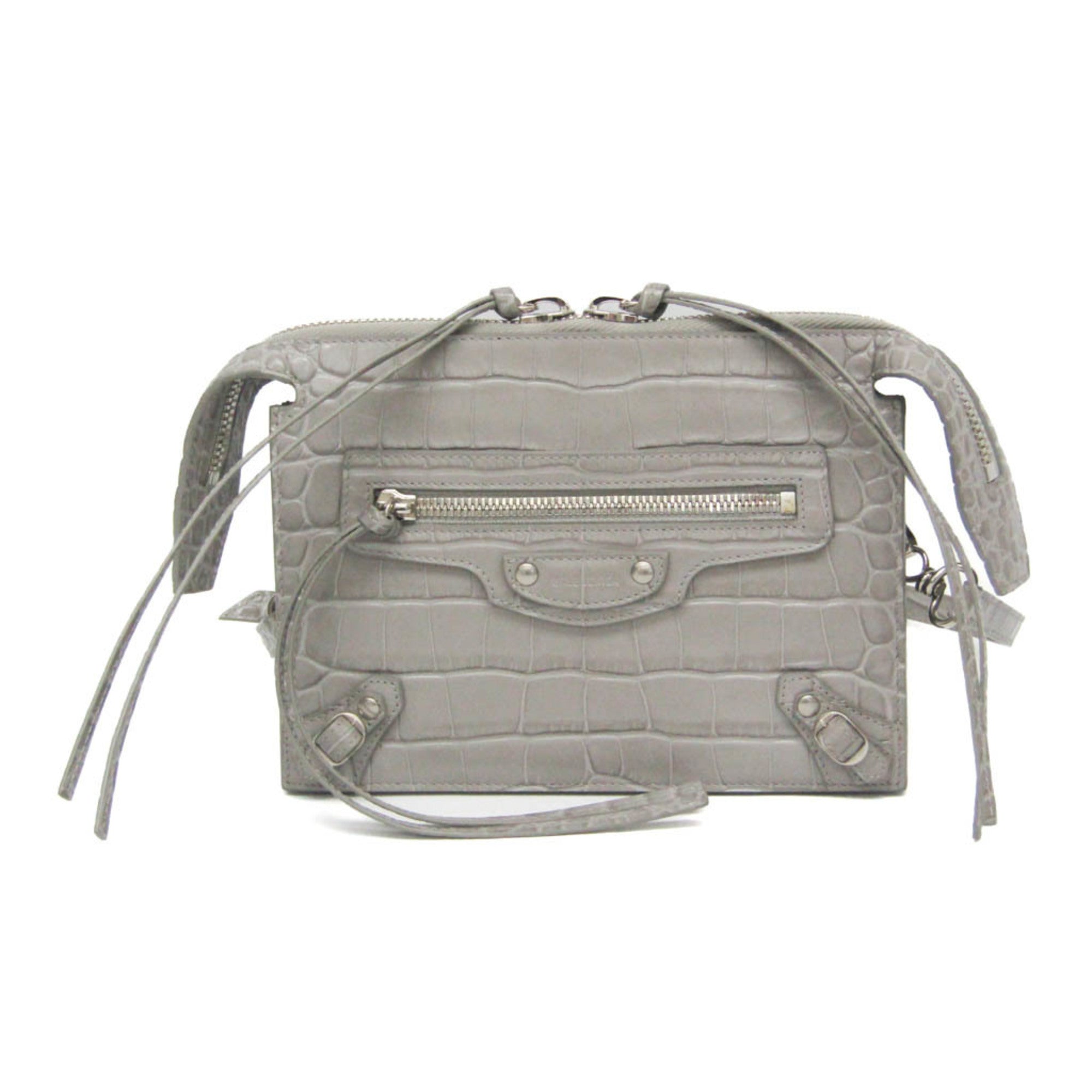 Balenciaga · Embossed Leather Shoulder Bag