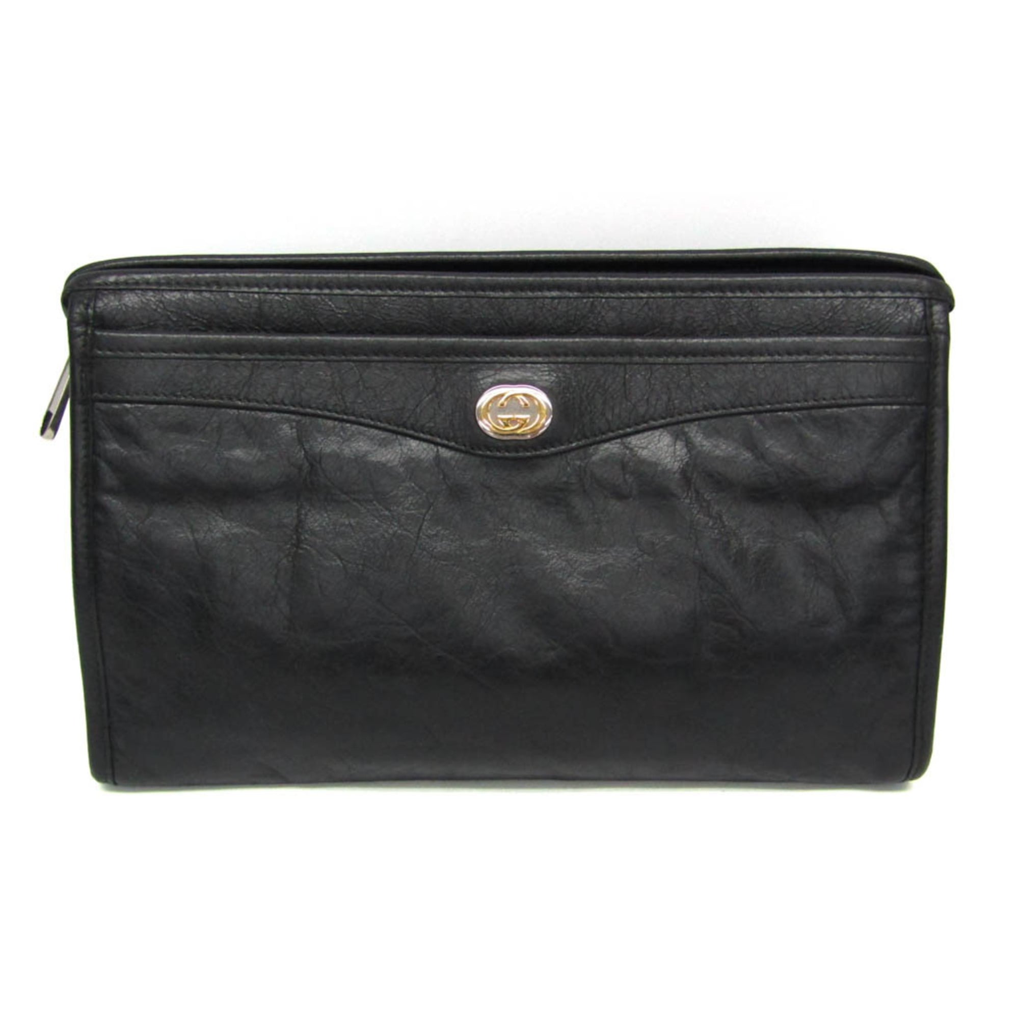 Gucci Interlocking · Leather Clutch