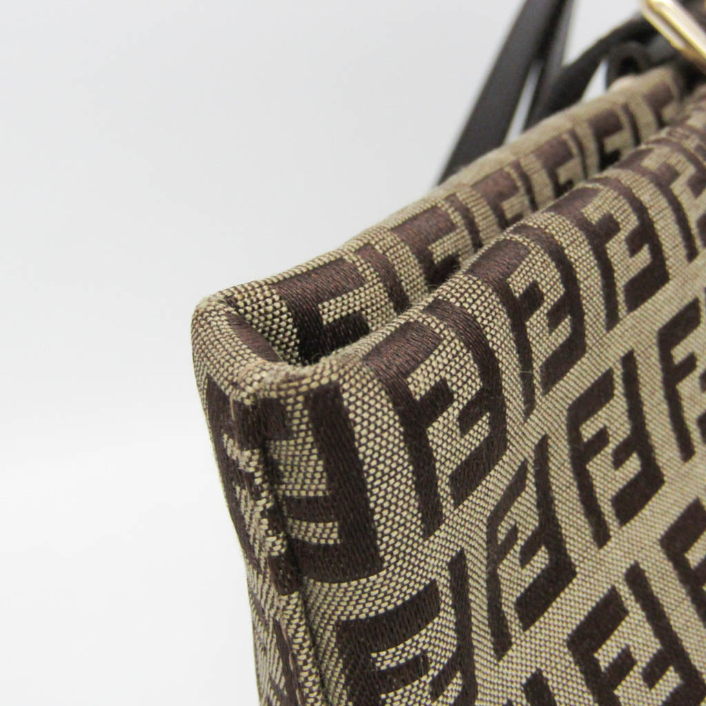 Fendi Zucchino · Canvas & Leather Tote