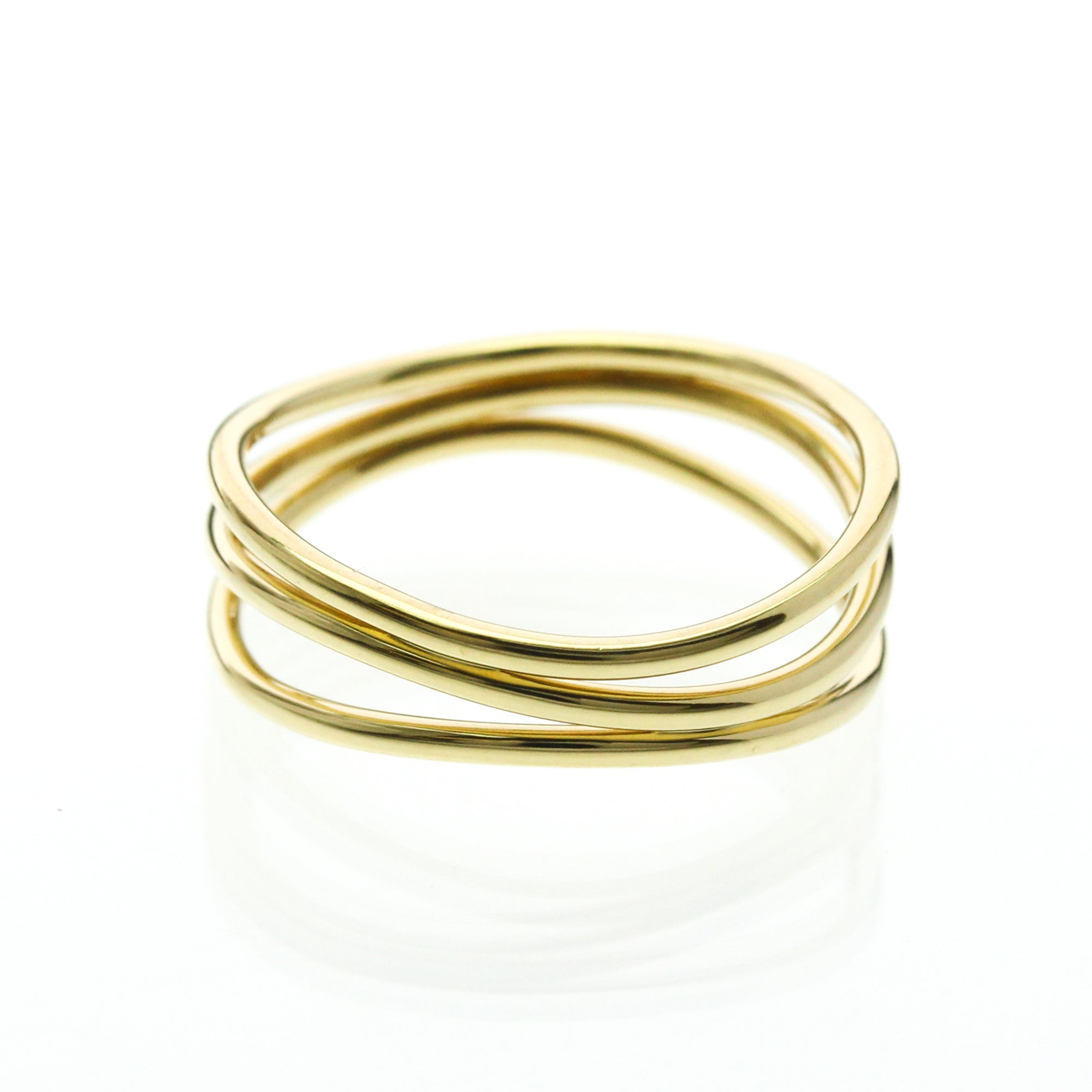 Tiffany Wave 3-Row · 18K Yellow Gold