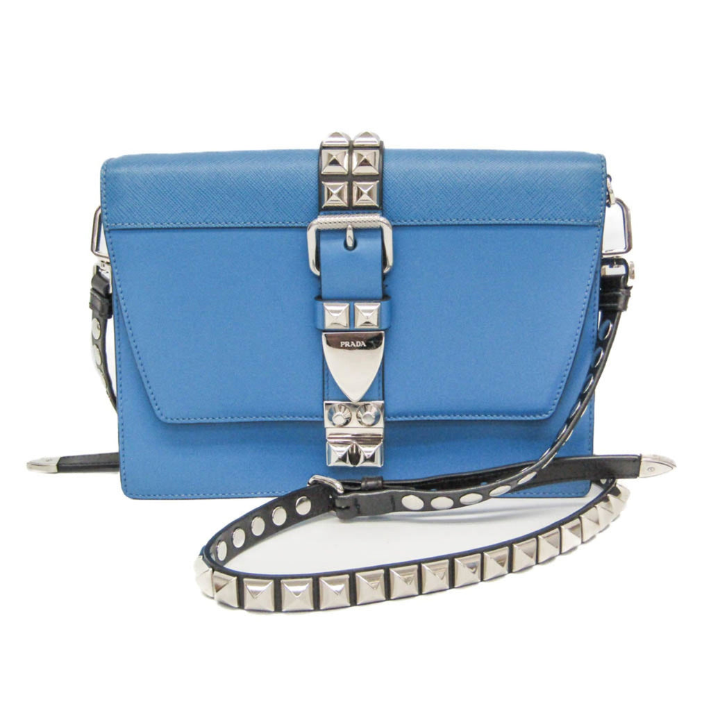 Prada Electra Studs · Leather Shoulder Bag