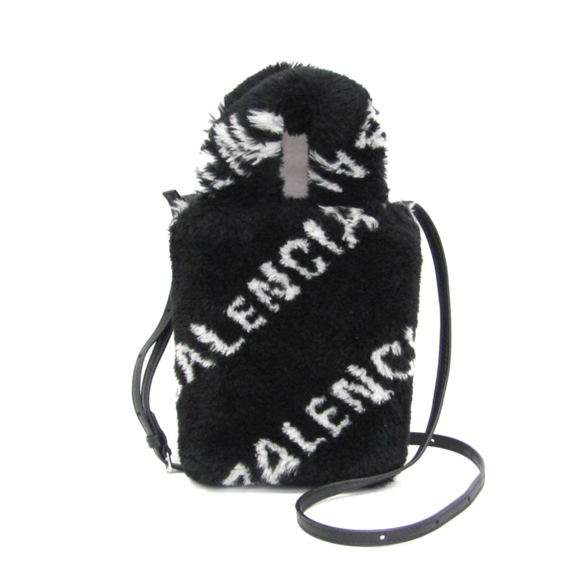 Balenciaga Everyday Phone Holder · Faux Fur