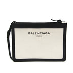 Balenciaga Navy Pochette · Canvas & Leather