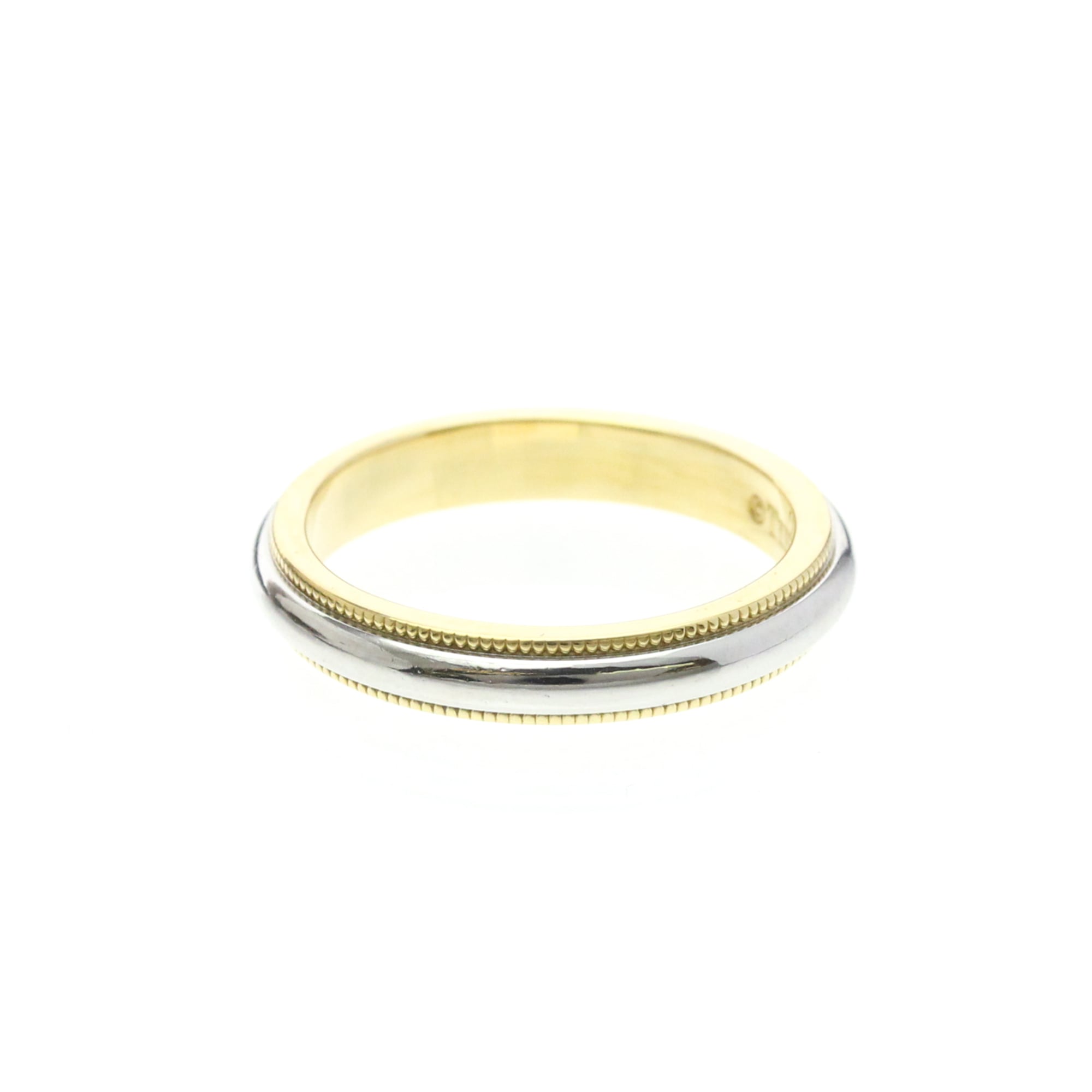 Tiffany Milgrain · Platinum & 18K Yellow Gold