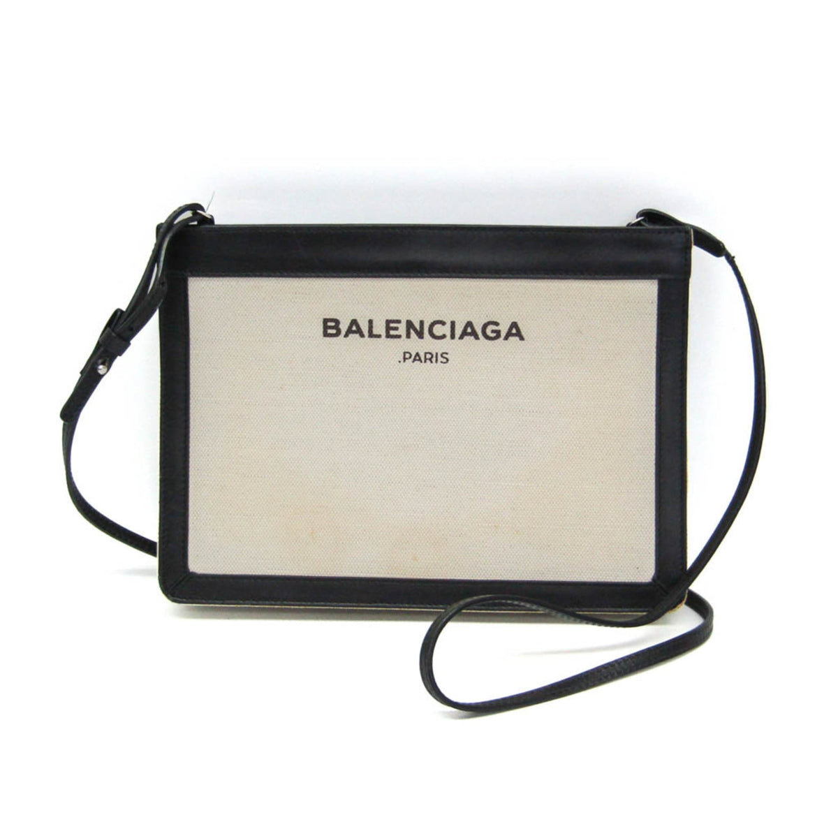 Balenciaga Navy Pochette · Canvas & Leather
