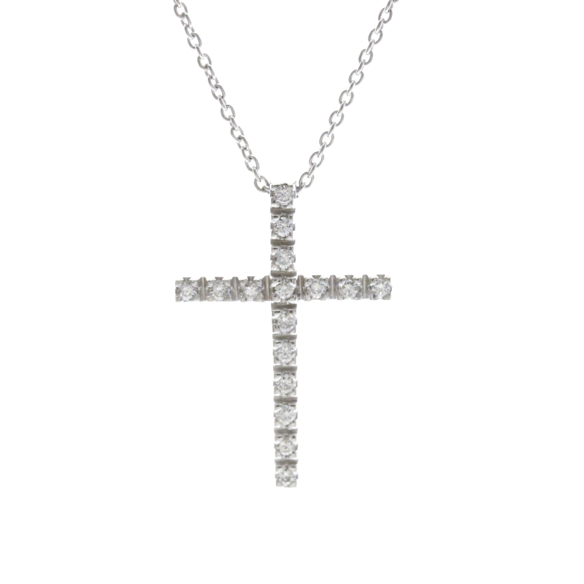 Star Jewelry Diamond Cross · 18K White Gold