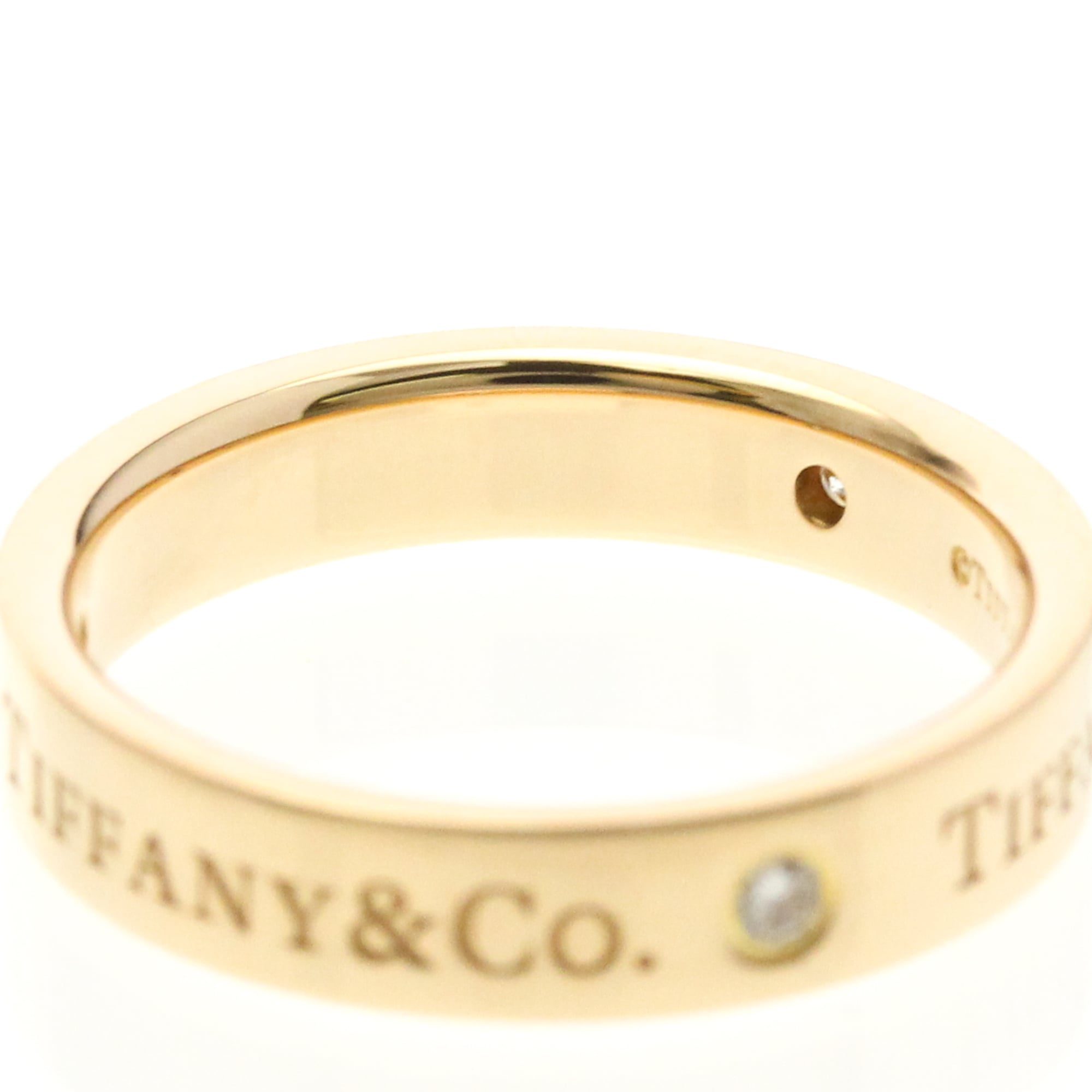 Tiffany Flat Band · Three Diamonds · Rose Gold