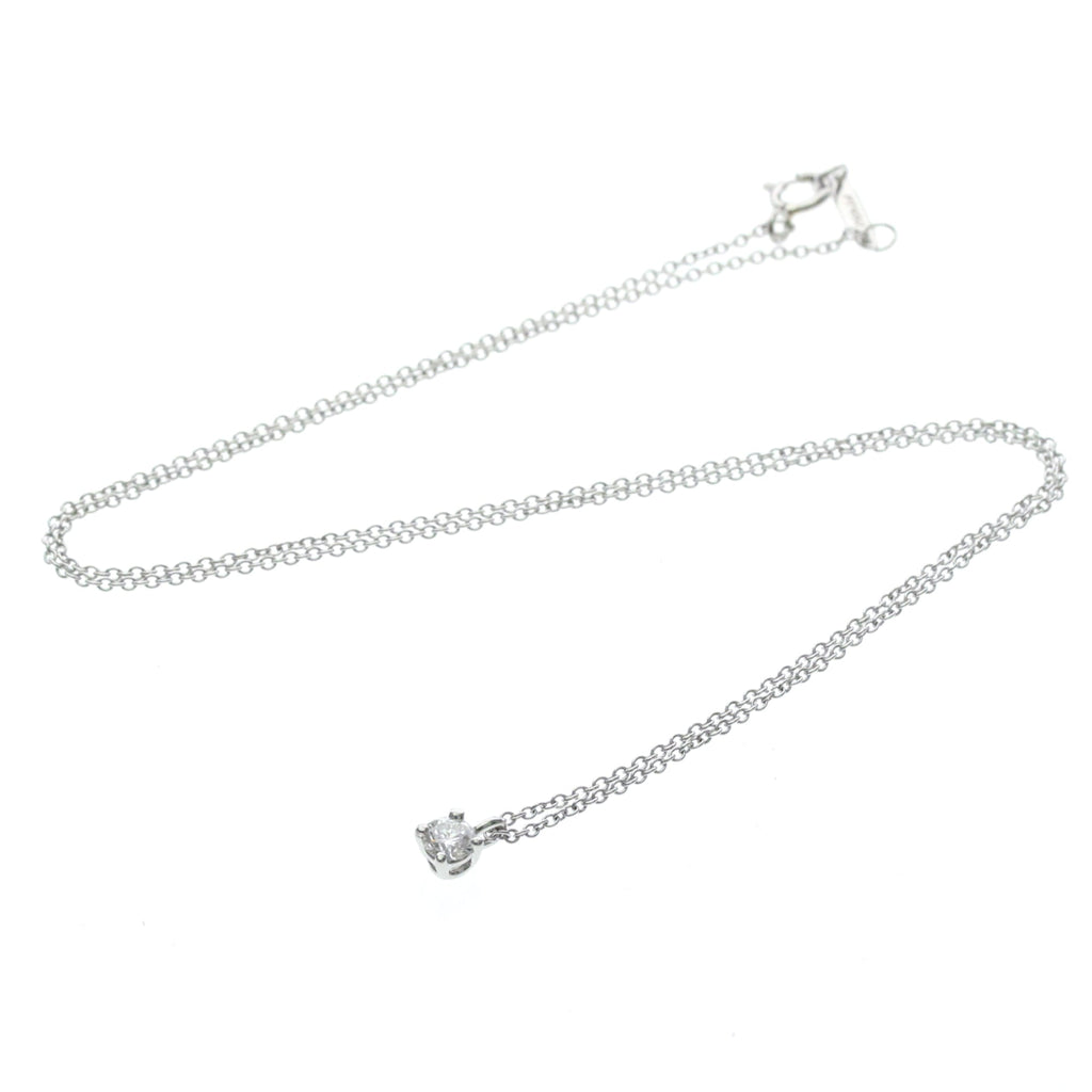 Tiffany Solitaire Diamond · Platinum Necklace