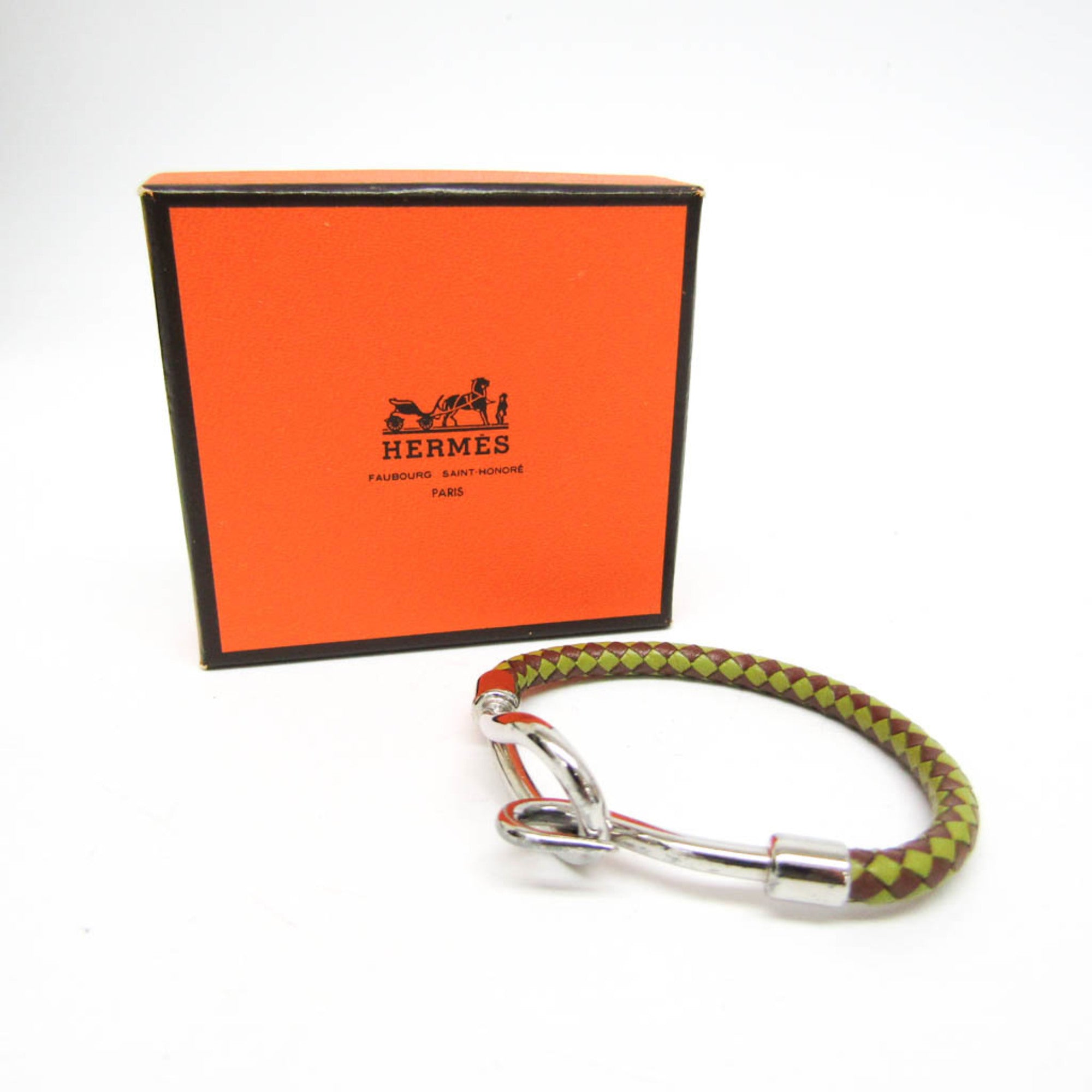 Hermès Jumbo · Braided Leather Bangle