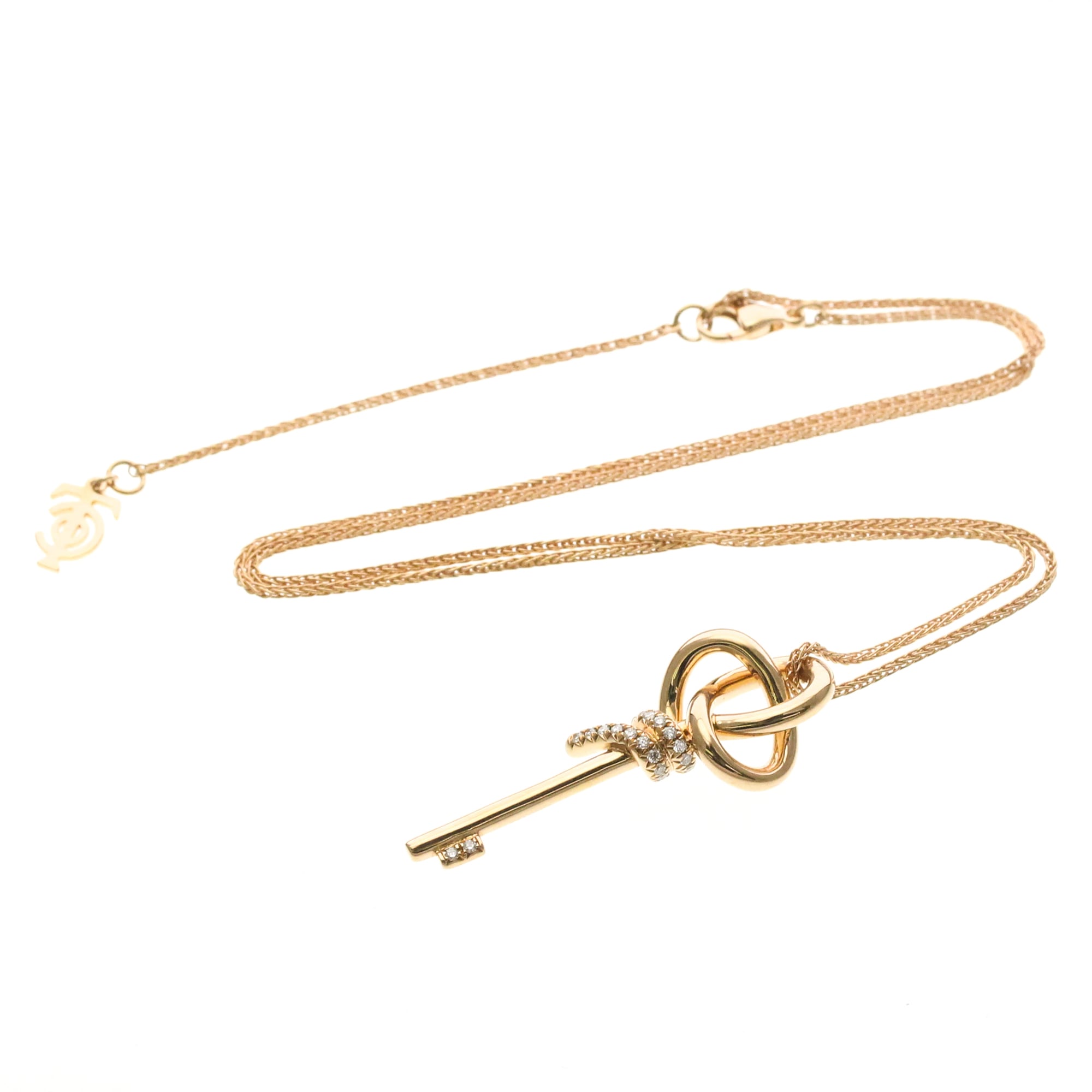 Tiffany Knot Key · 18K White Gold · Diamond