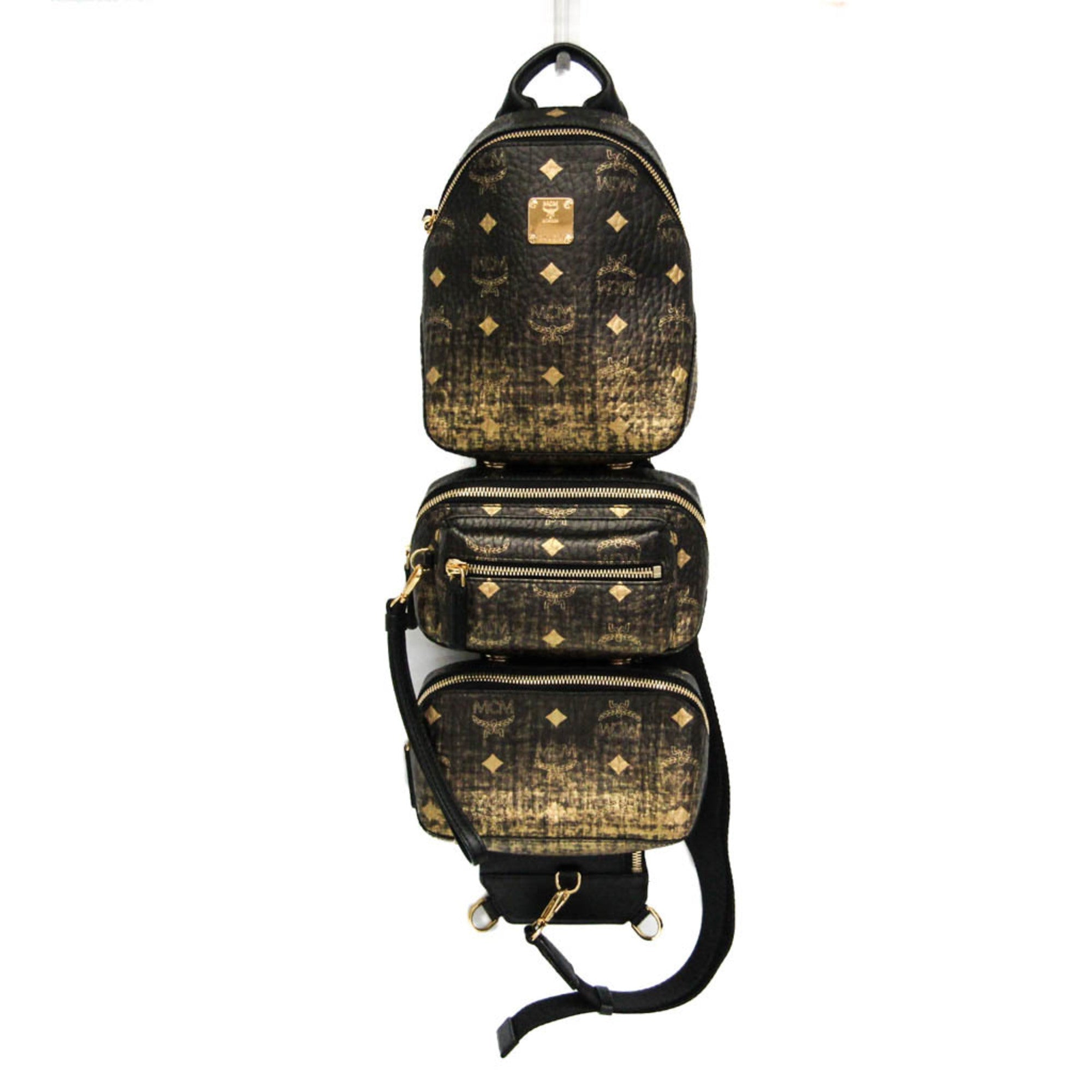 MCM Visetos Triple Body · Coated Canvas