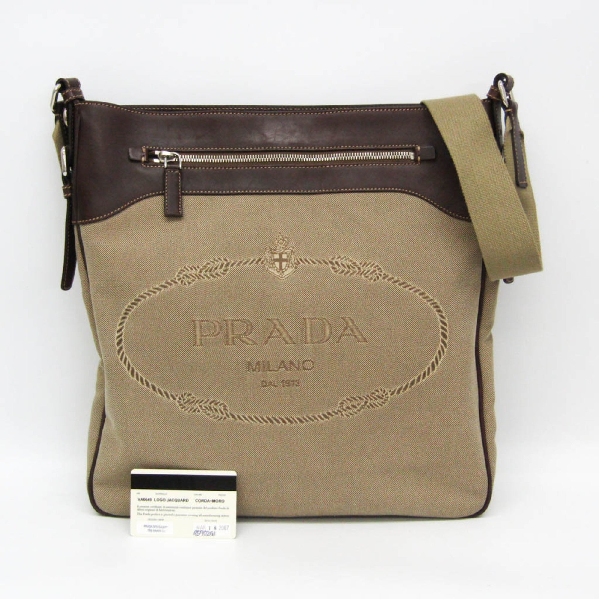 Prada Jacquard Shoulder Bag