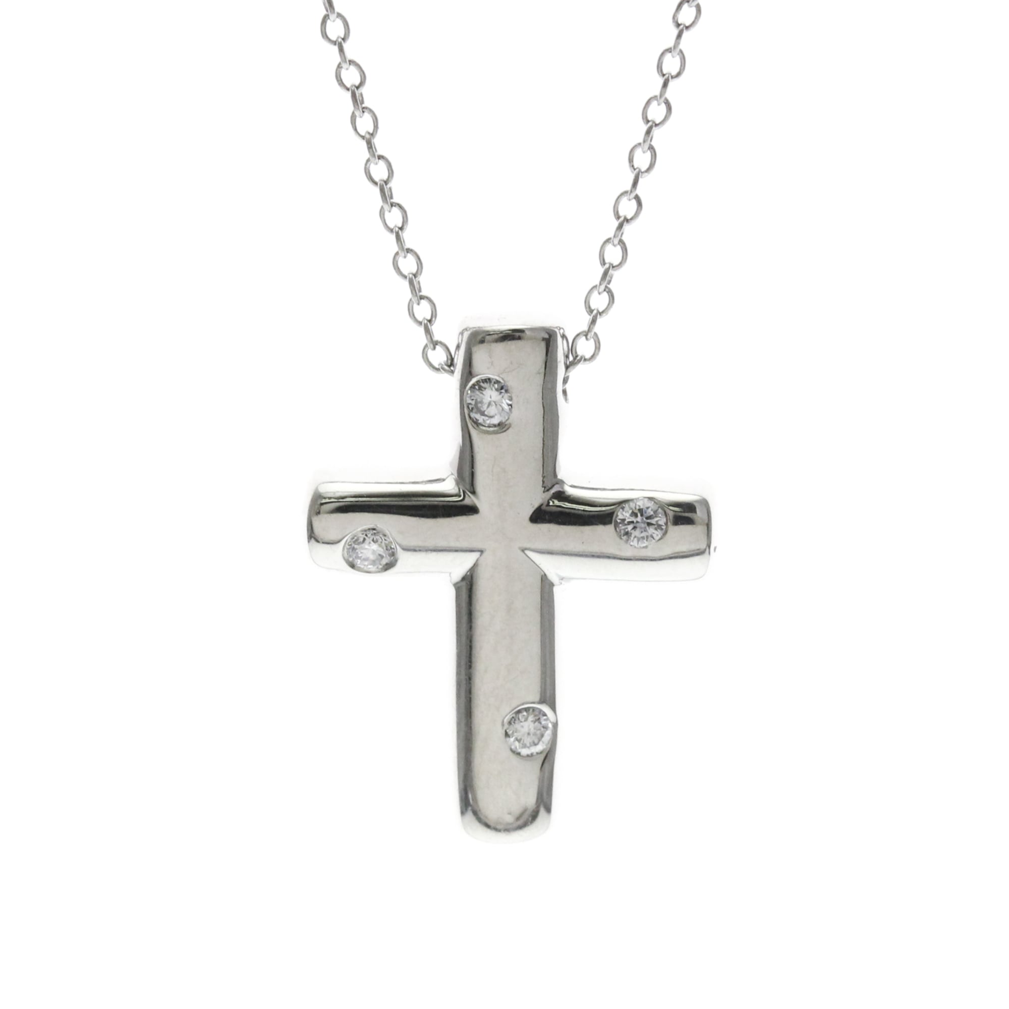Tiffany Dots Cross · Platinum · Diamond