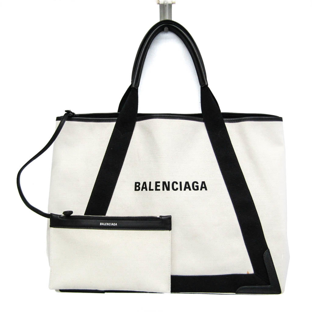 Balenciaga Navy Cabas · Canvas & Leather