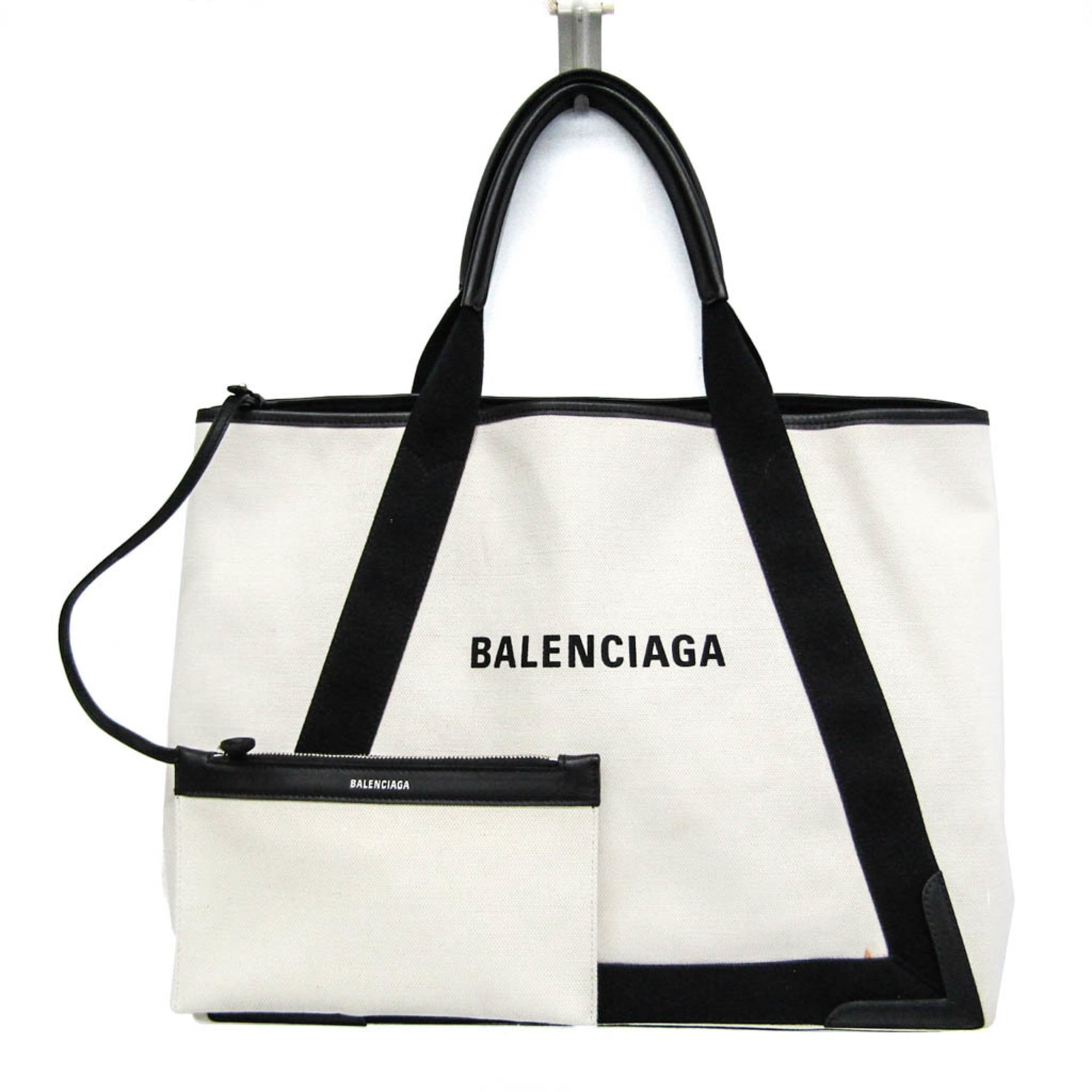 Balenciaga Navy Cabas · Canvas & Leather