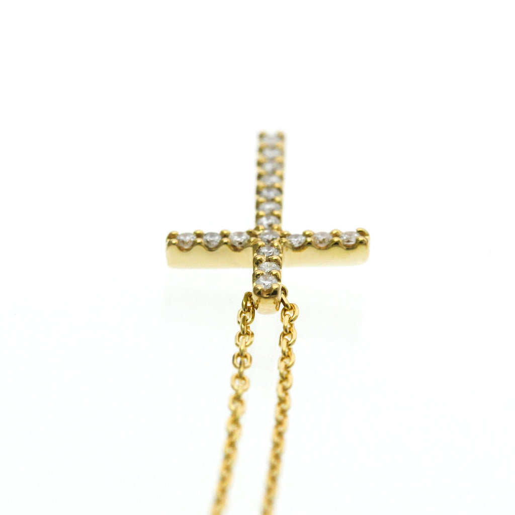 Star Jewelry Cross · 18K Yellow Gold · Diamond