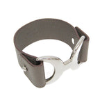 Hermès Pavane · Étoupe Leather Bangle