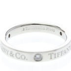 Tiffany Flat Band · Three Diamonds · Platinum