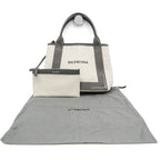 Balenciaga Navy Cabas S · Canvas & Leather