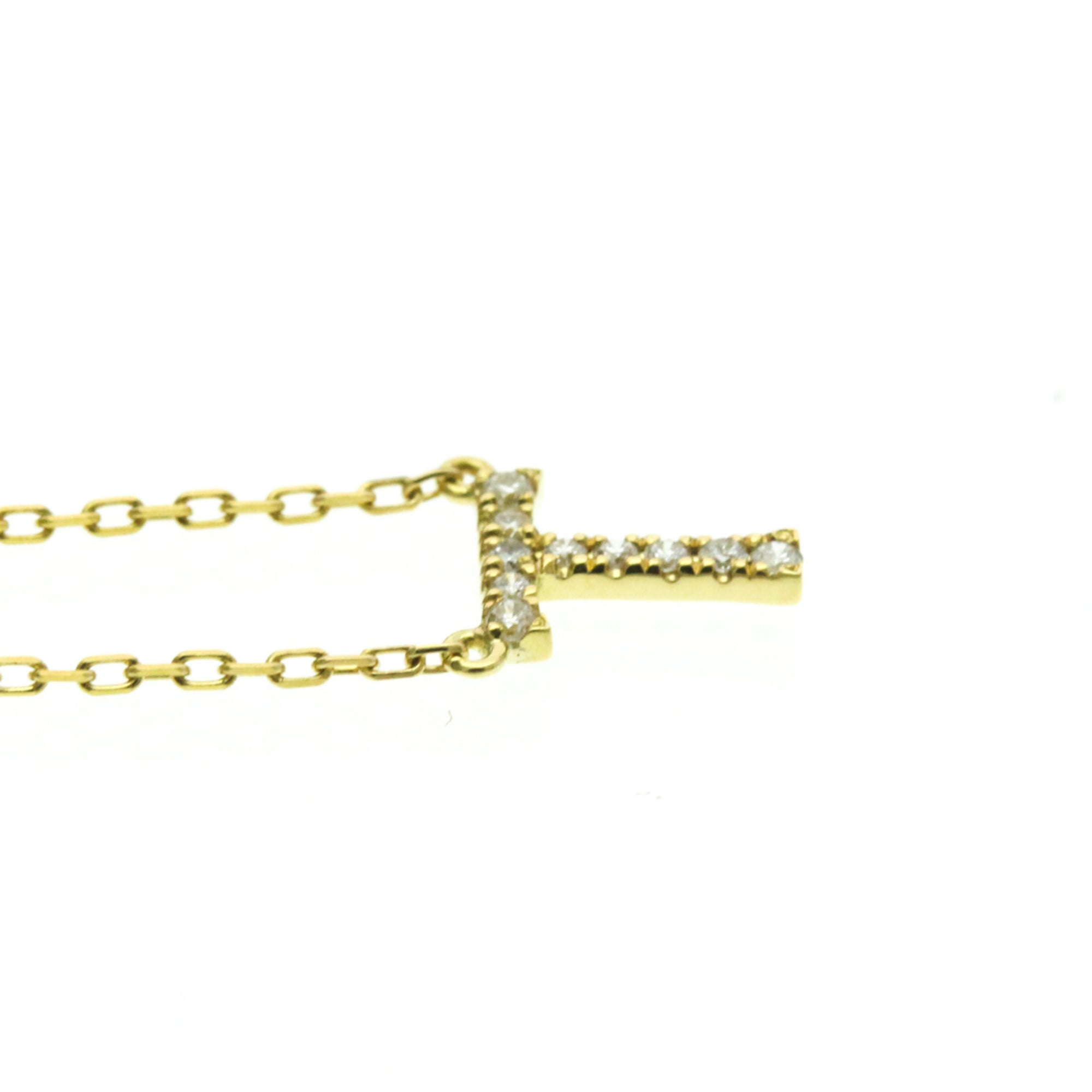AHKAH Initial · T Diamond · 18K Yellow Gold