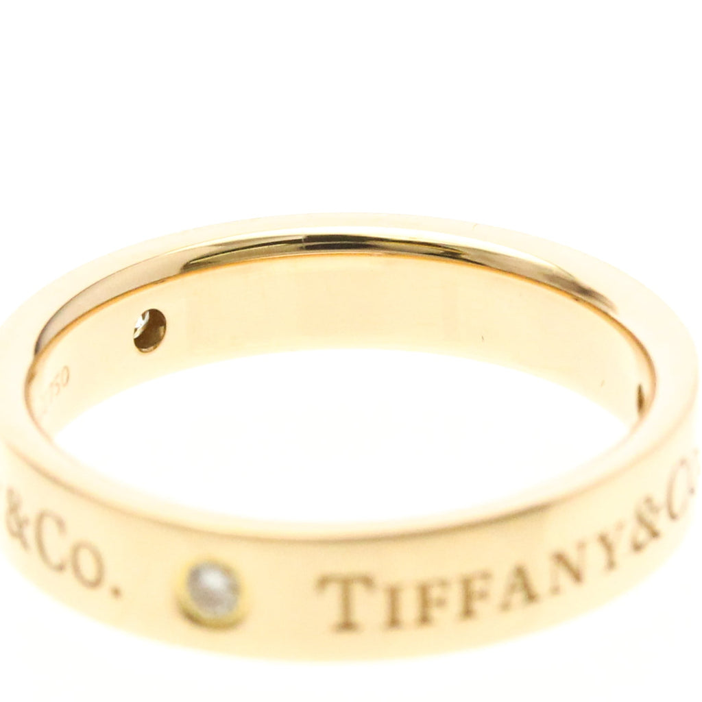 Tiffany Flat Band · Three Diamonds · Rose Gold