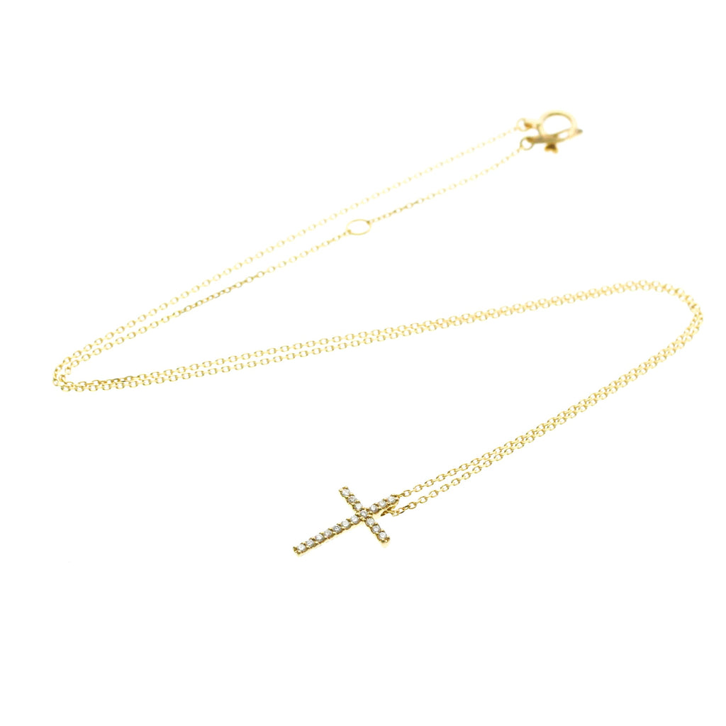 Star Jewelry Cross · 18K Yellow Gold · Diamond
