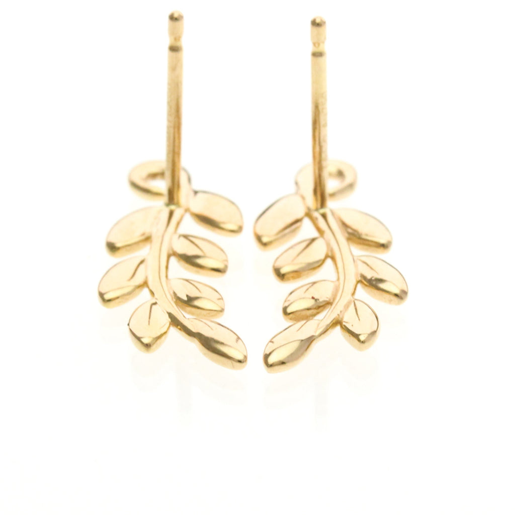 Tiffany Olive Leaf · Rose Gold Studs