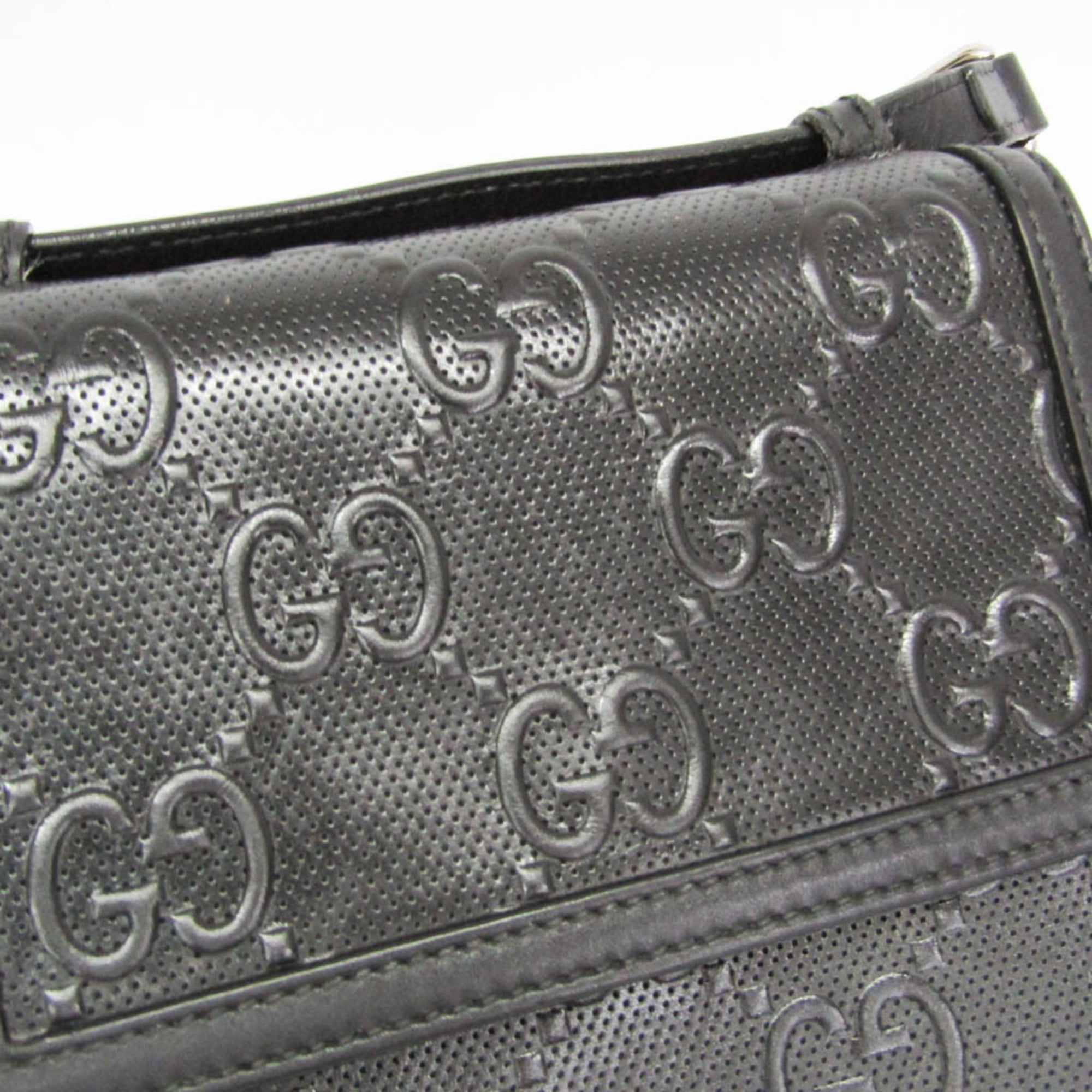 Gucci GG Embossed Crossbody · Leather
