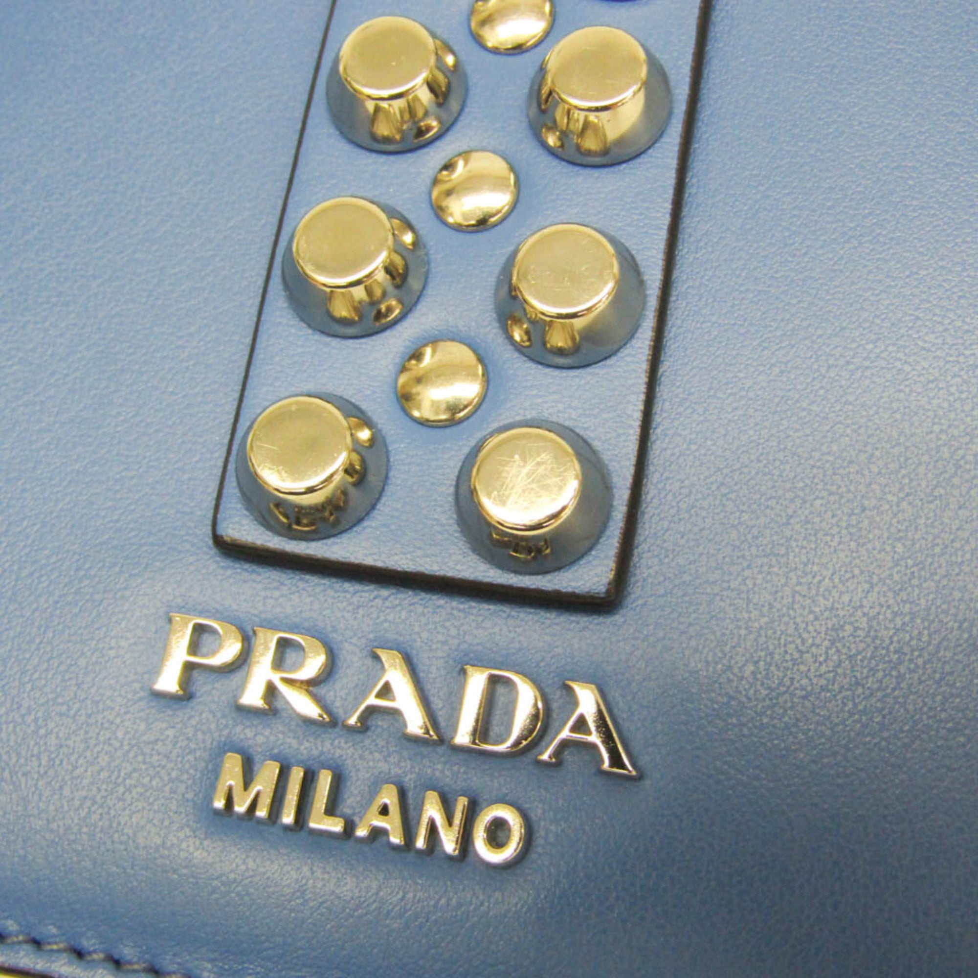Prada Electra Studs · Leather Shoulder Bag